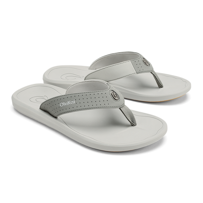 OluKai Sale | Ki‘i Men’s Water Ready Beach Sandals - Ash / Sterling
