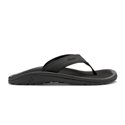 OluKai Customer Favorite | ‘Ohana Men's Best Selling Beach Sandals - Black