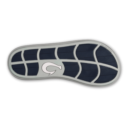 OluKai Discount | Pili Men’s Waterproof Leather Sandals - Ash / Mood Indigo