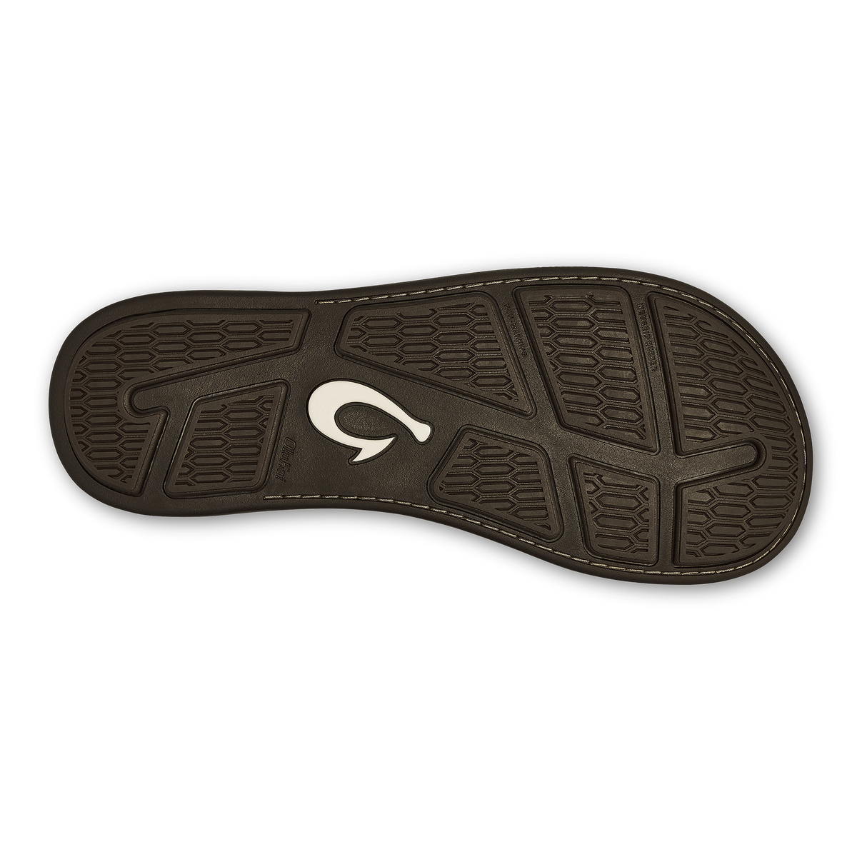 OluKai Premium | Tuahine Men's Waterproof Leather Beach Sandals - Dark Wood