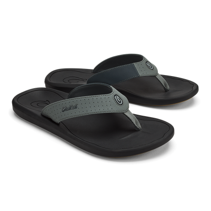 OluKai Quality | Ki‘i Men’s Water Ready Beach Sandals - Rock / Lava Rock