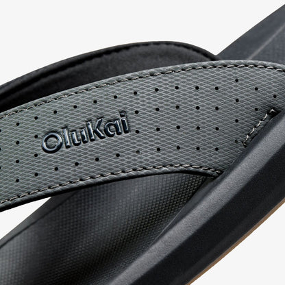 OluKai Quality | Ki‘i Men’s Water Ready Beach Sandals - Rock / Lava Rock