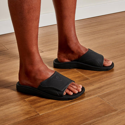 OluKai Special Offer | Nalu Slide Men's Beach Slide Sandals - Black