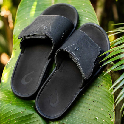 OluKai Special Offer | Nalu Slide Men's Beach Slide Sandals - Black