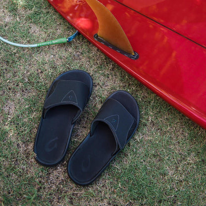 OluKai Special Offer | Nalu Slide Men's Beach Slide Sandals - Black