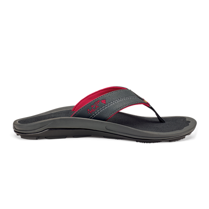 OluKai Best Seller | Kīpī Men’s Comfortable Beach Sandals - Dark Shadow