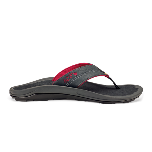 OluKai Best Seller | Kīpī Men’s Comfortable Beach Sandals - Dark Shadow
