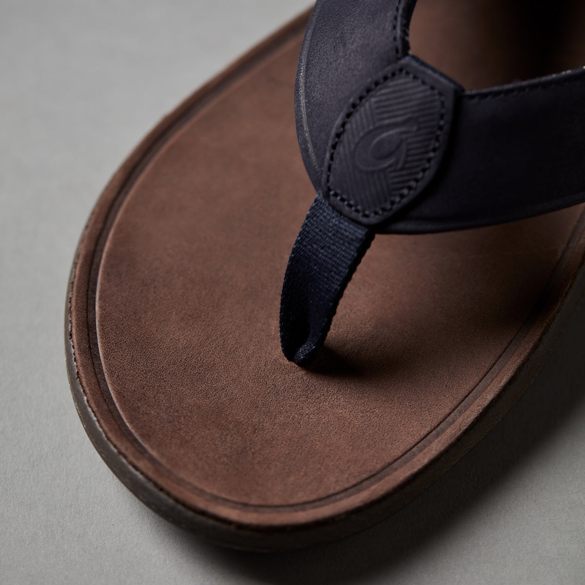 OluKai Best Seller | Tuahine Men's Waterproof Leather Beach Sandals - Trench Blue