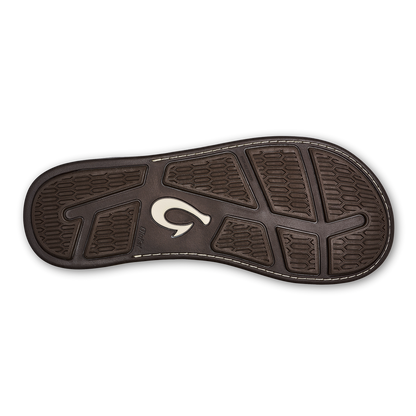 OluKai Best Seller | Tuahine Men's Waterproof Leather Beach Sandals - Trench Blue