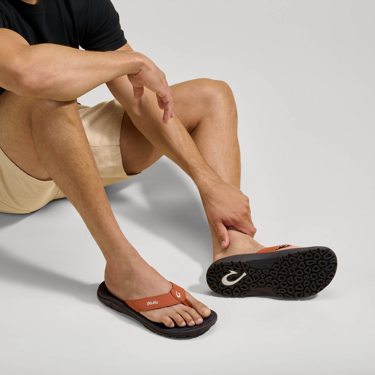 OluKai Great Value | ‘Ohana Men's Best Selling Beach Sandals - Dirt / Lava Rock