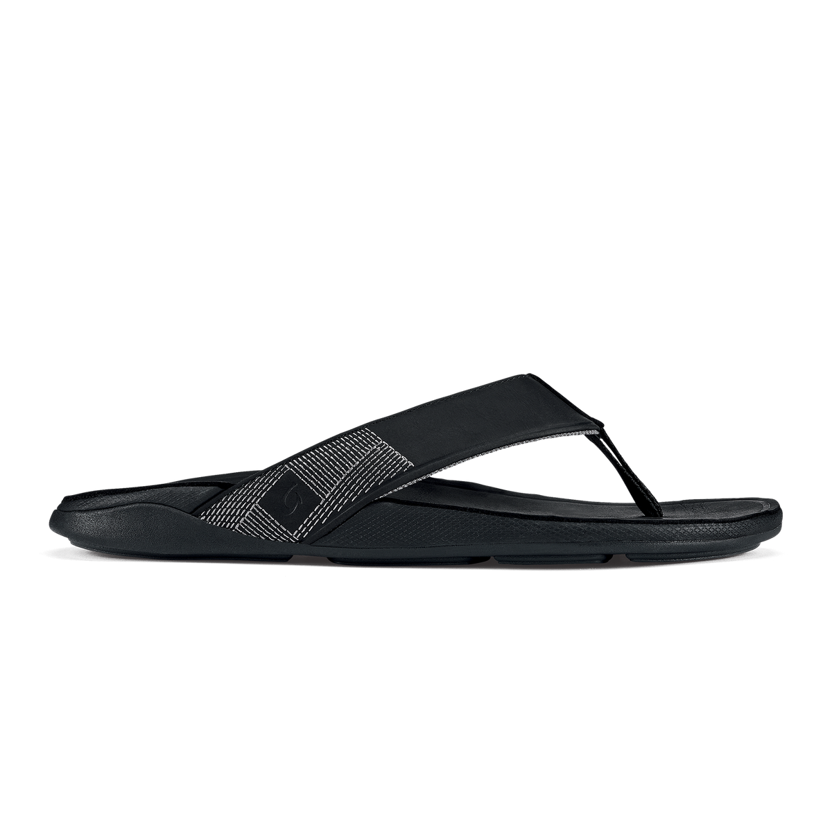OluKai Customer Favorite | Tuahine Men's Waterproof Leather Beach Sandals - Black