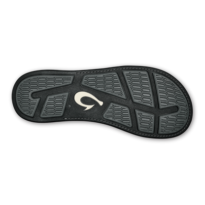 OluKai Customer Favorite | Tuahine Men's Waterproof Leather Beach Sandals - Black