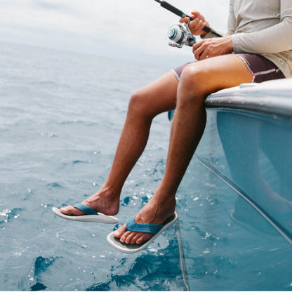 OluKai Special Offer | Ulele Men's Beach Sandals - Slate Blue / Charcoal