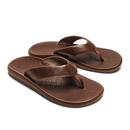 OluKai Value | ‘Ilikai Men‘s Leather Sandals - Toffee