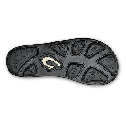 OluKai Discount | OluKai Mea Ola - Black | Men's Leather Beach Sandals