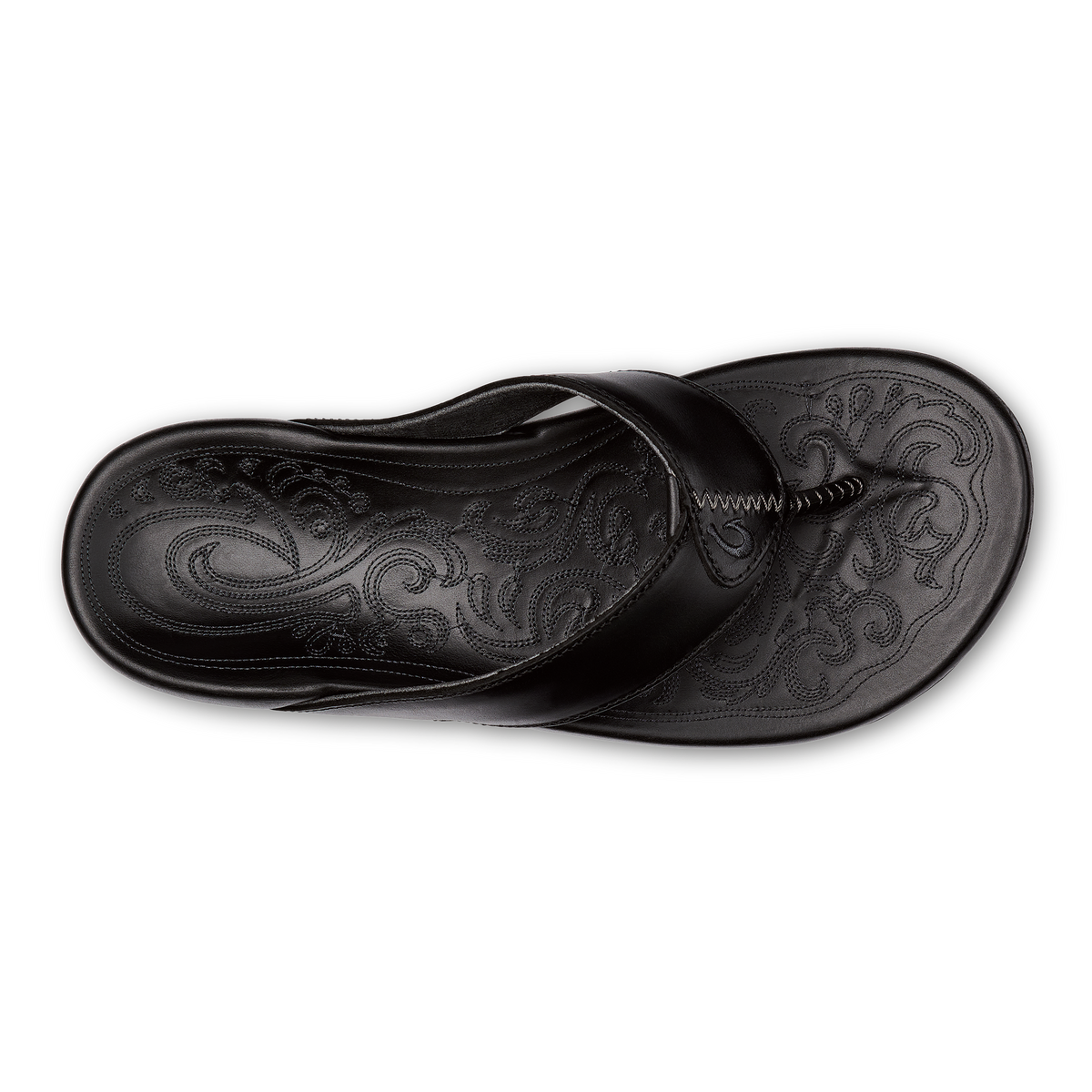 OluKai Great Value | Mekila Men's Full-Grain Leather Beach Sandals - Black
