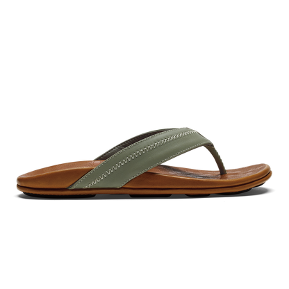 OluKai Customer Favorite | Hiapo - Odyssey Grey / Sahara Men’s Leather Beach Sandals