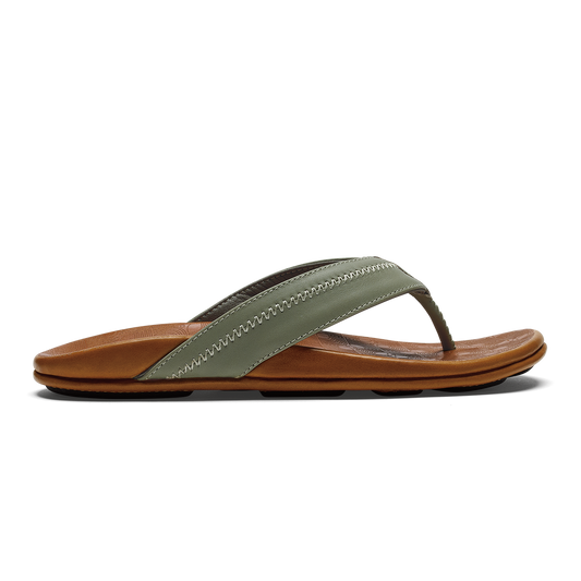 OluKai Customer Favorite | Hiapo - Odyssey Grey / Sahara Men’s Leather Beach Sandals