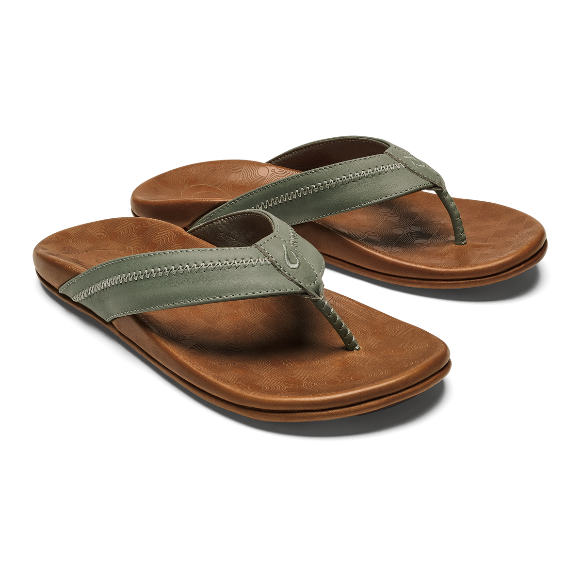 OluKai Customer Favorite | Hiapo - Odyssey Grey / Sahara Men’s Leather Beach Sandals