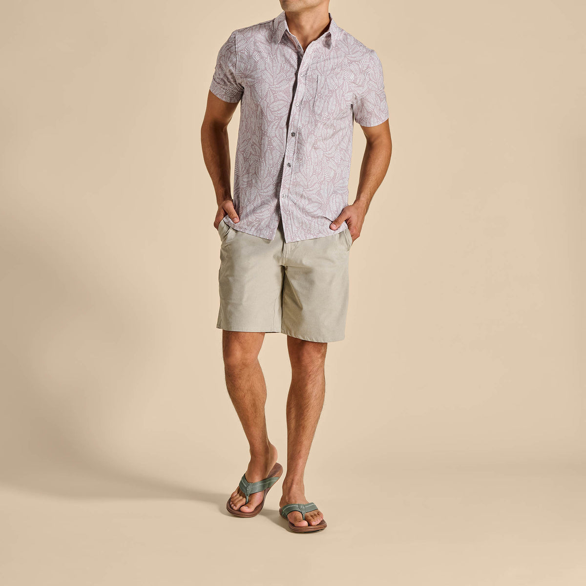 OluKai Customer Favorite | Hiapo - Odyssey Grey / Sahara Men’s Leather Beach Sandals