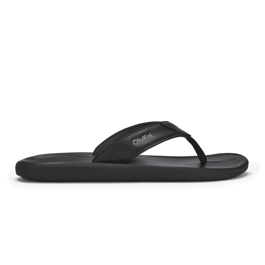OluKai Classic | Pili Men’s Waterproof Leather Sandals - Lava Rock