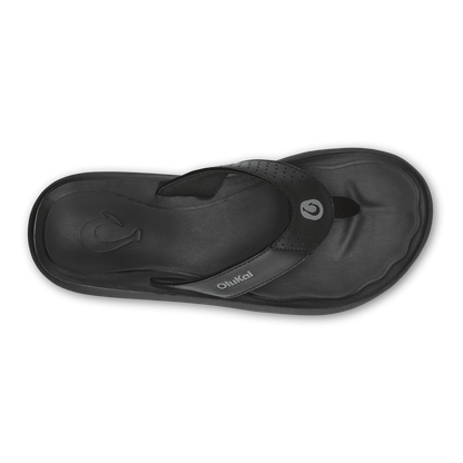 OluKai Classic | Pili Men’s Waterproof Leather Sandals - Lava Rock