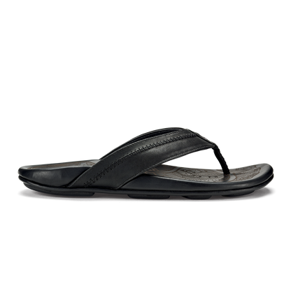 OluKai Quality | Hiapo - Lava Rock Men’s Leather Beach Sandals