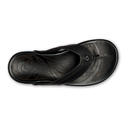 OluKai Quality | Hiapo - Lava Rock Men’s Leather Beach Sandals