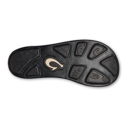 OluKai Quality | Hiapo - Lava Rock Men’s Leather Beach Sandals