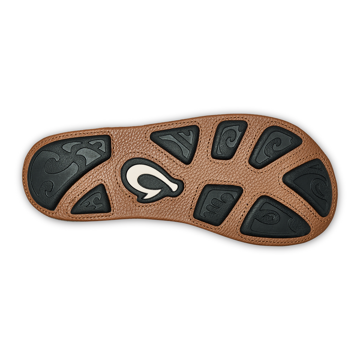 OluKai New | Hiapo -Dark Java / Toffee Men’s Leather Beach Sandals