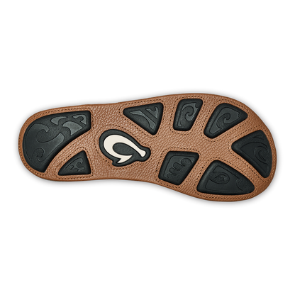 OluKai New | Hiapo -Dark Java / Toffee Men’s Leather Beach Sandals