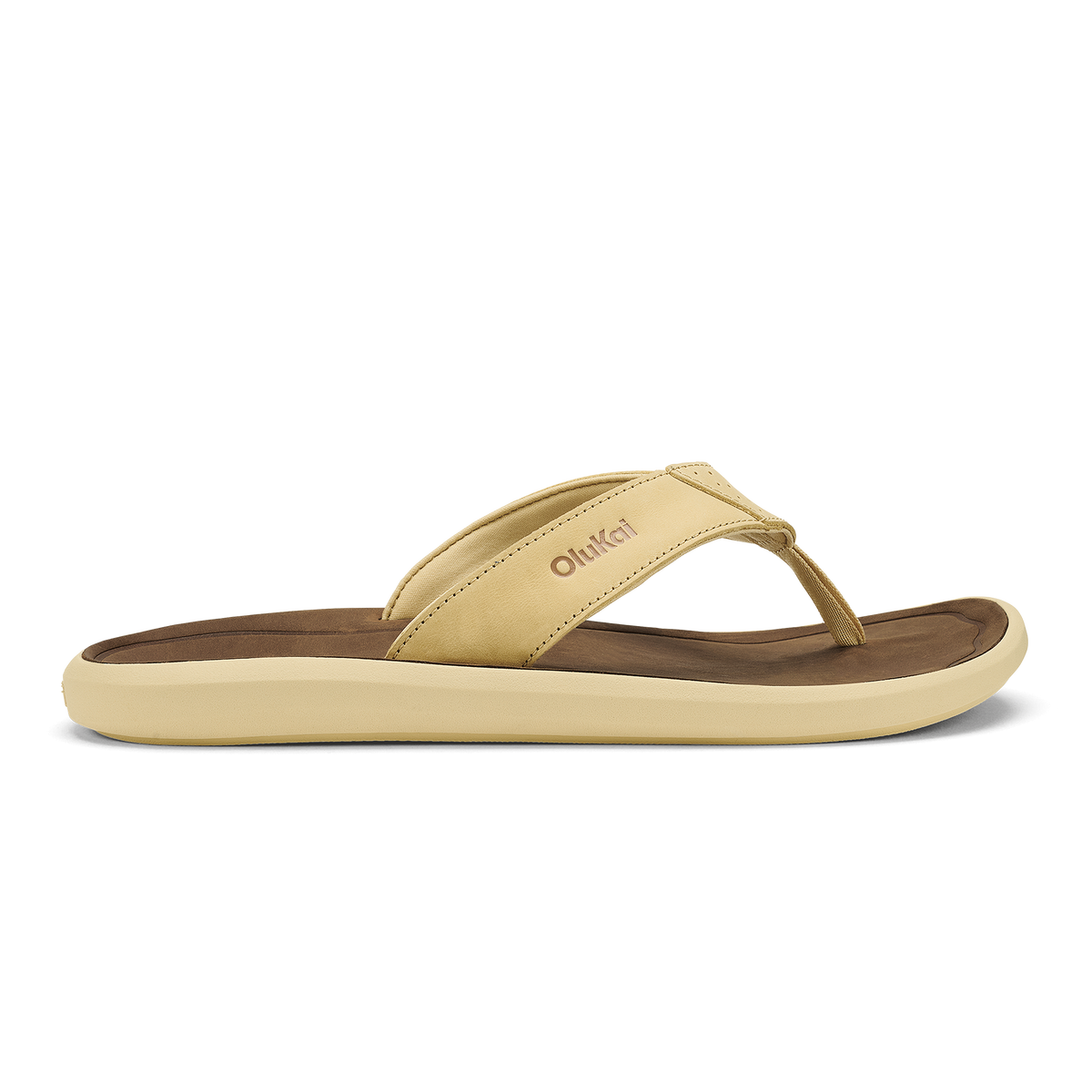 OluKai Trusted | Pili Men’s Waterproof Leather Sandals - Toasted Coconut / Tan