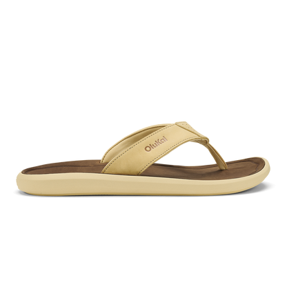 OluKai Trusted | Pili Men’s Waterproof Leather Sandals - Toasted Coconut / Tan