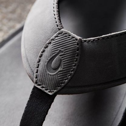 OluKai Hot Sale | Tuahine Men's Waterproof Leather Beach Sandals - Rock