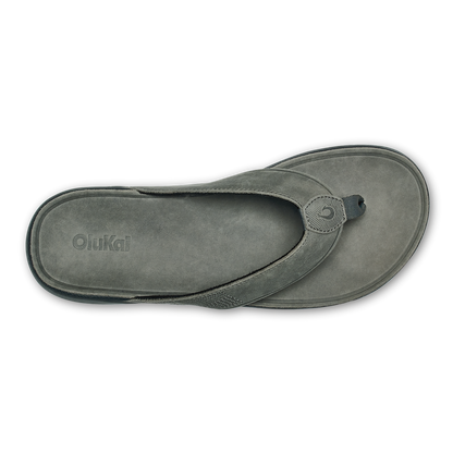OluKai Hot Sale | Tuahine Men's Waterproof Leather Beach Sandals - Rock