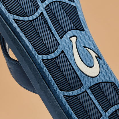 OluKai Premium | Pili Men’s Waterproof Leather Sandals - Blue Fog / Coastal Blue