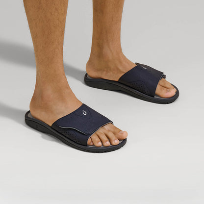 OluKai Smart Buy | OluKai Nalu Slide - Trench Blue / Charcoal | Men's Sandals