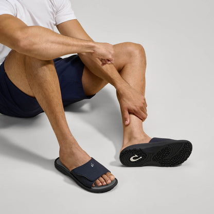 OluKai Smart Buy | OluKai Nalu Slide - Trench Blue / Charcoal | Men's Sandals