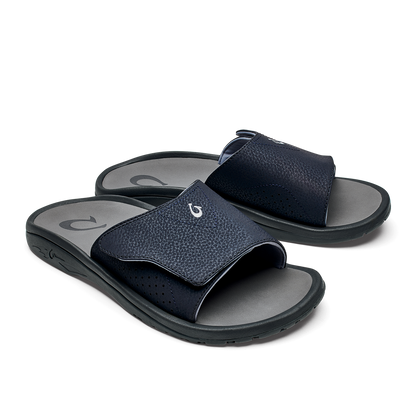 OluKai Smart Buy | OluKai Nalu Slide - Trench Blue / Charcoal | Men's Sandals