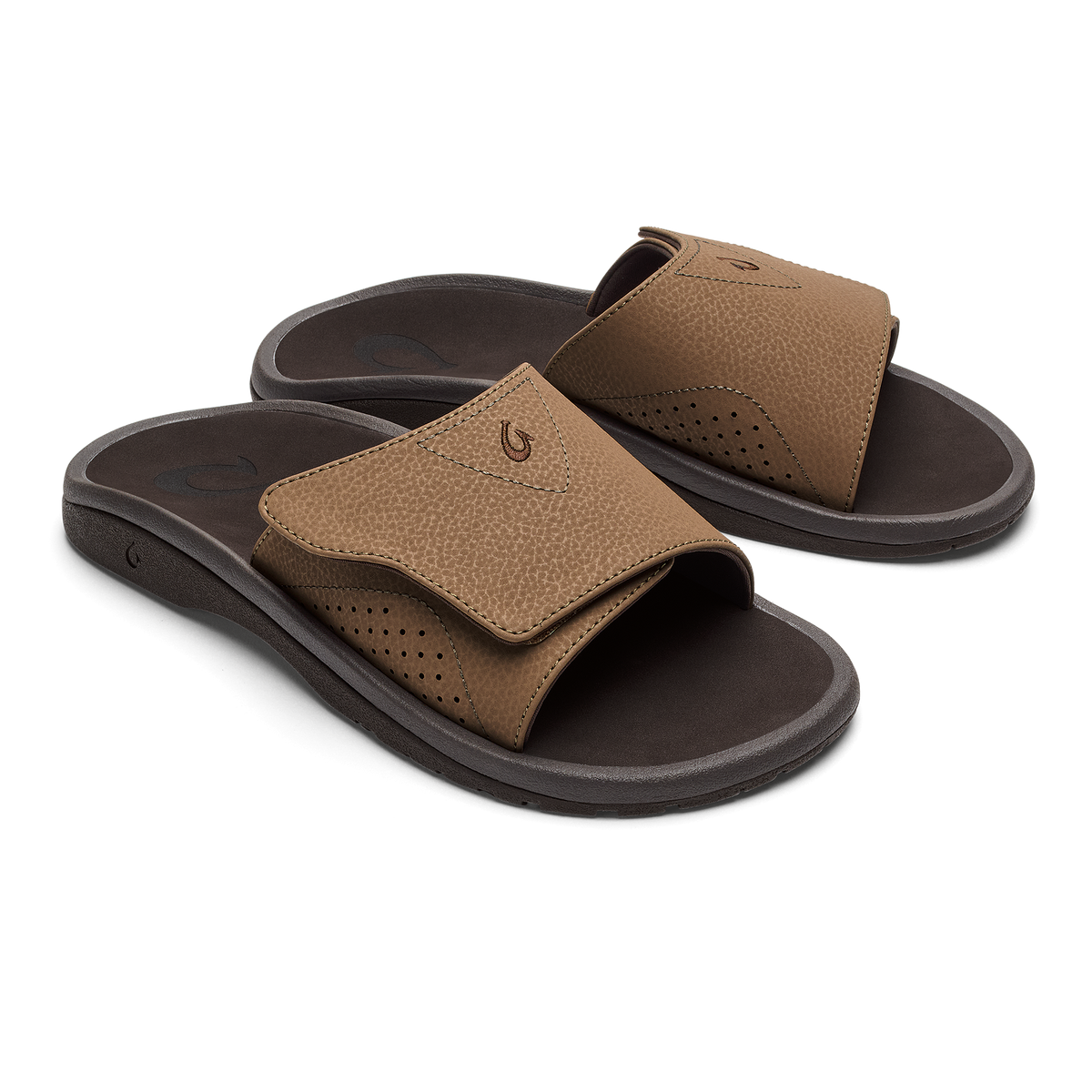 OluKai Sale | Nalu Slide - Tan / Dk Java