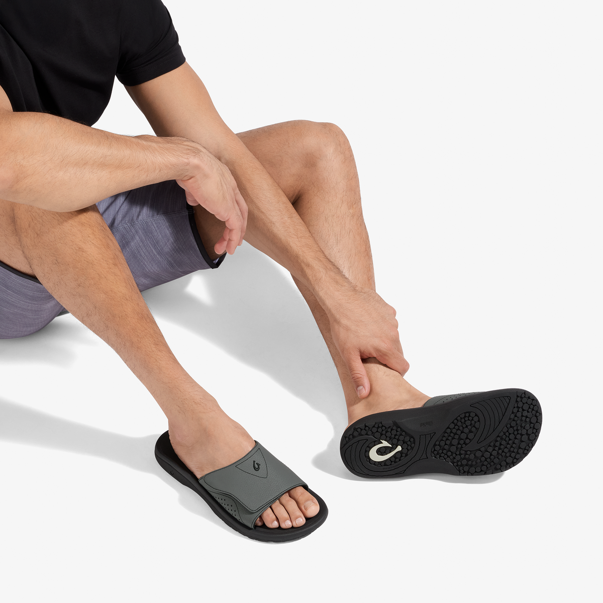 OluKai Best Price | Nalu Slide - Rock / Black