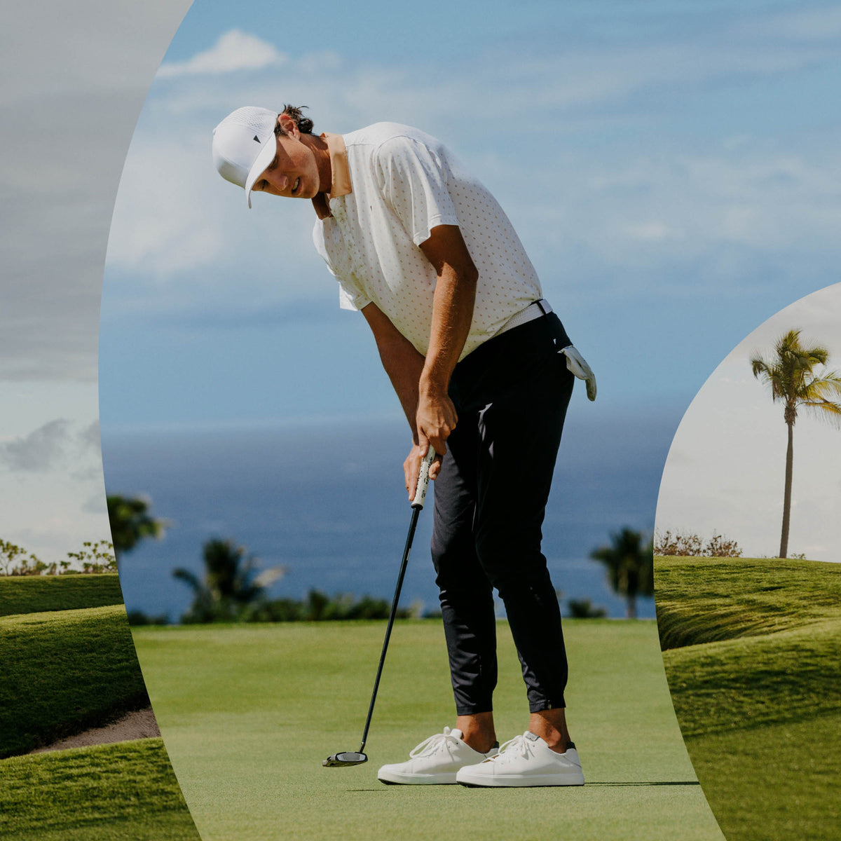 OluKai Exclusive | Wai‘alae Men’s Waterproof Leather Golf Shoes - White