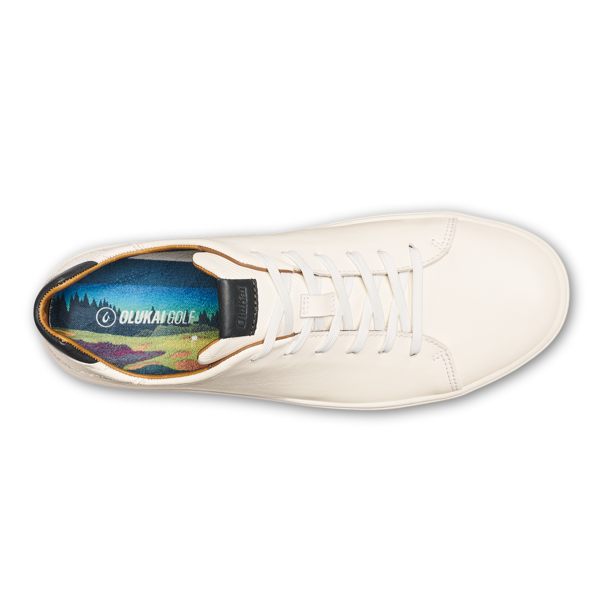 OluKai Exclusive | Wai‘alae Men’s Waterproof Leather Golf Shoes - White