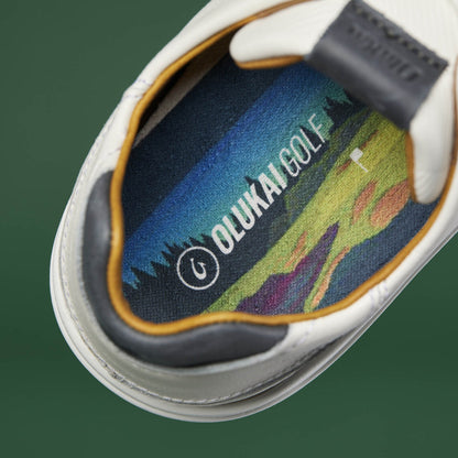 OluKai Exclusive | Wai‘alae Men’s Waterproof Leather Golf Shoes - White