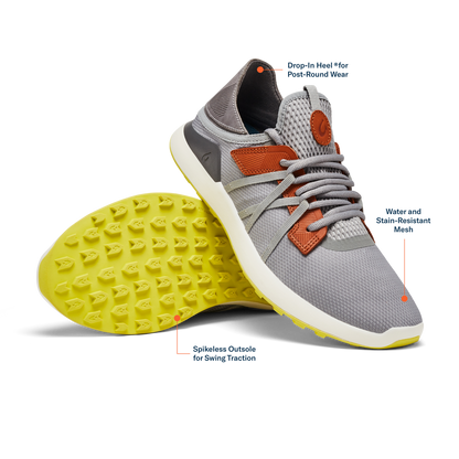 OluKai Smart Buy | Manele Men’s Breathable Golf Shoes - Poi / Charcoal