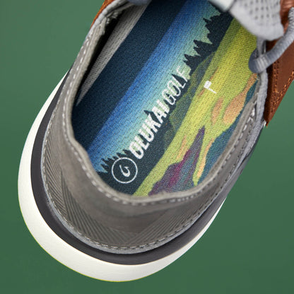 OluKai Smart Buy | Manele Men’s Breathable Golf Shoes - Poi / Charcoal