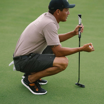 OluKai Discount | Manele Men’s Breathable Golf Shoes - Black / Dark Shadow