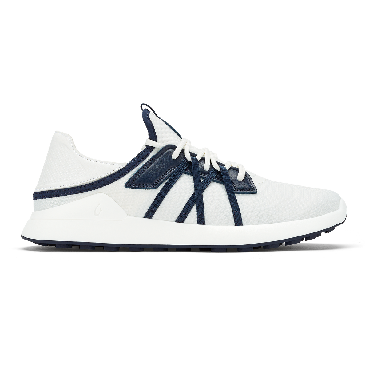 OluKai Hot Sale | Manele Men’s Breathable Golf Shoes - Bright White / Mood Indigo