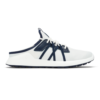 OluKai Hot Sale | Manele Men’s Breathable Golf Shoes - Bright White / Mood Indigo