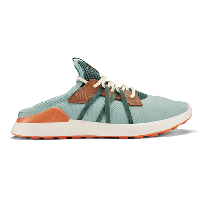 OluKai Trending | Manele Men’s Breathable Golf Shoes - Pale Moss / Molten Orange
